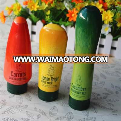 Fruit Vegetable Body Lotion Cucumber/Carrot/Lemon Hydrating Moisturizing Whitening Anti-dry Elastic body Cream B4115