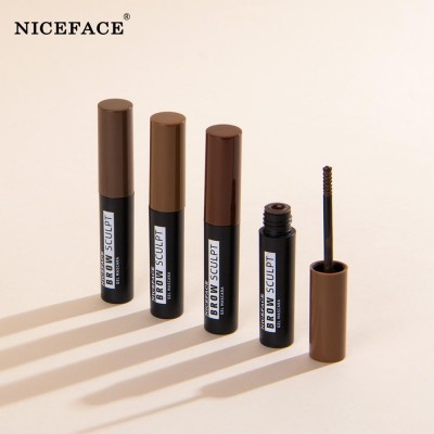 Niceface 4 Color Eyebrow Gel Waterproof Enhancers Mascara Cream Natural Easy to Wear Eye Brow Tattoo Pen Brush Tint Long-lasting